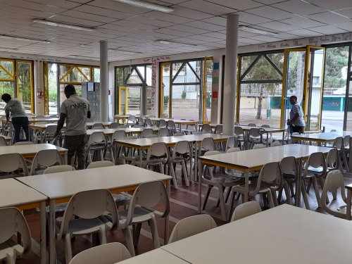 Nettoyage fin de chantier d'une école